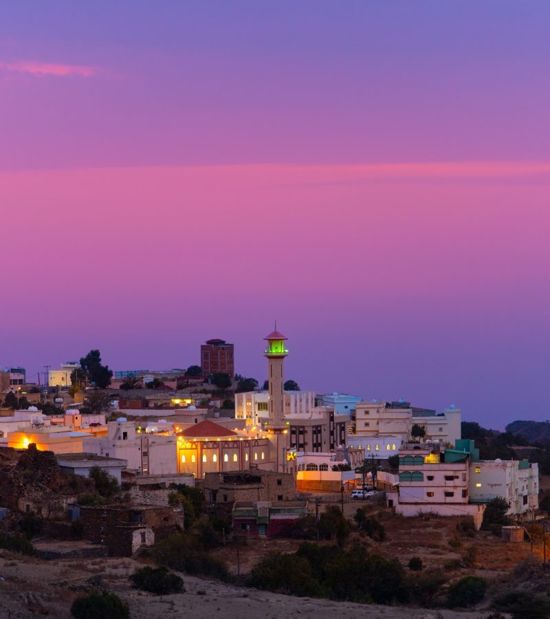 Al baha city , Aseer Province , Saudi Arabia - beautiful urban view cloudy sky