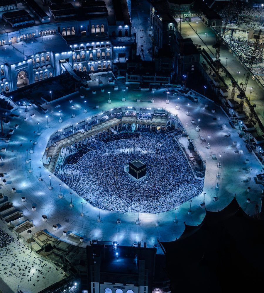 Mecca, Saudi Arabia at night