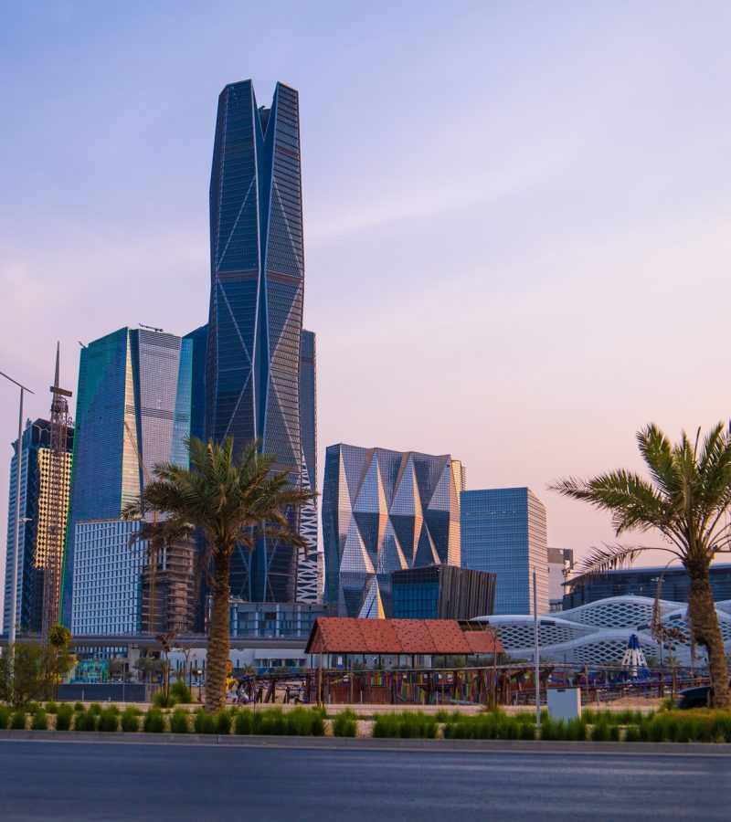Riyadh, Saudi Arabia - July 14 2021,King Abdullah Financial District , KAFD business towers